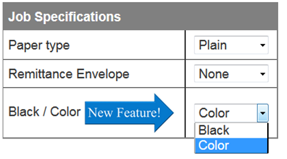 Color printing option